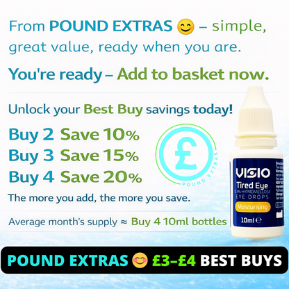 Eye Drops Dry Tired Eyes Moisturising Relief Lubricating Hypromellose 10ml UK11