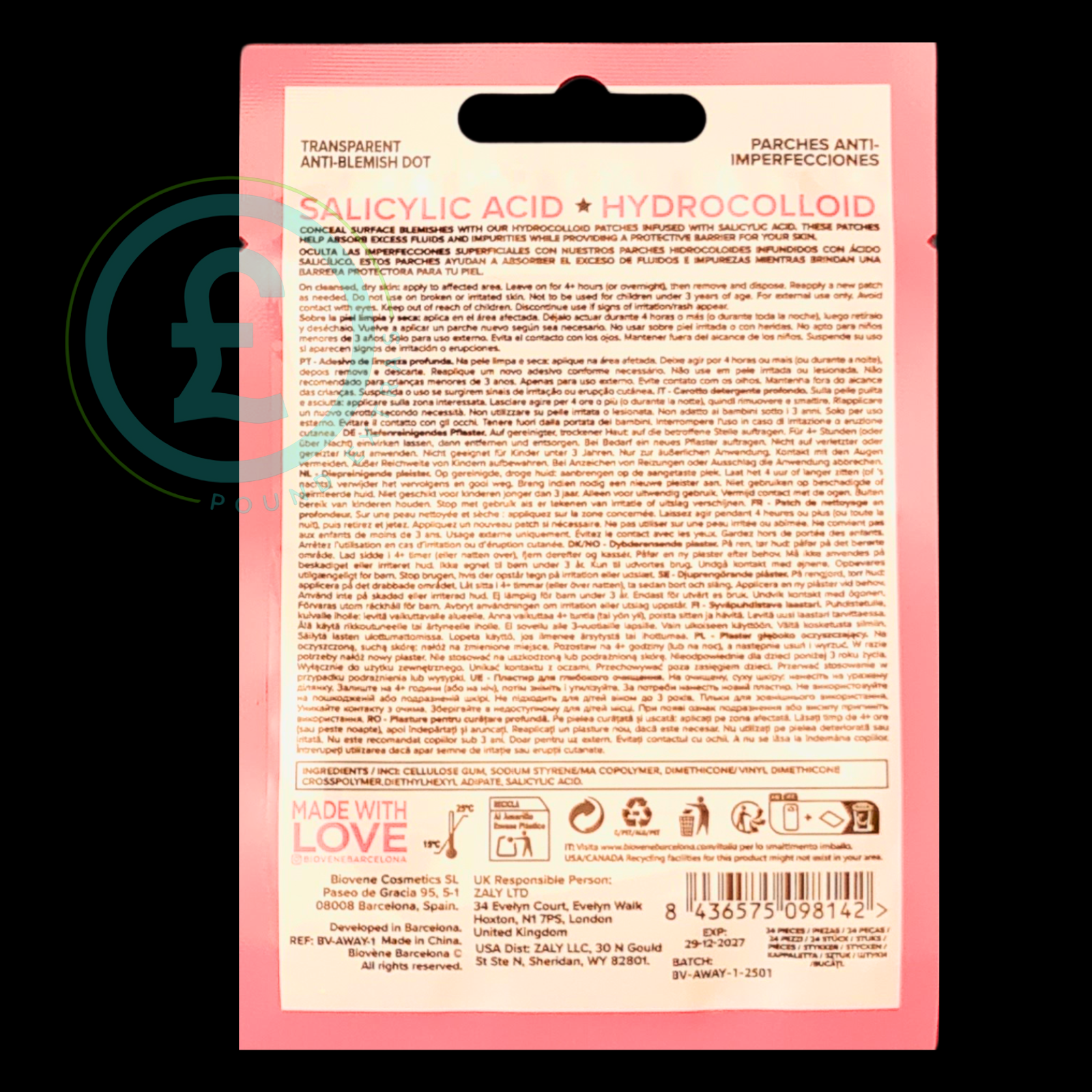 Hydrocolloid Pimple Patches 24pcs – 3 Sizes – Acne Spot Dots w/ Salicylic Acid3