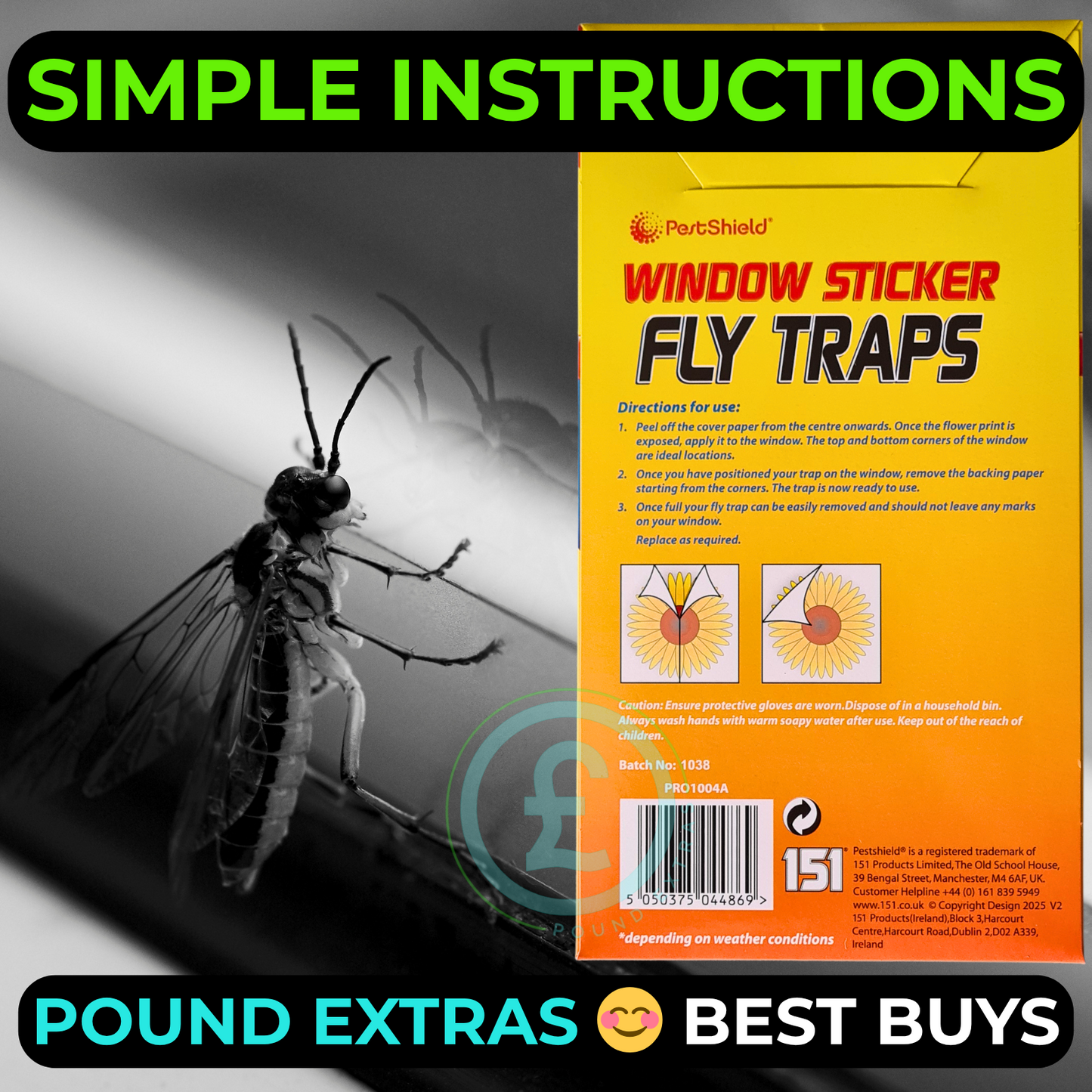 Fly Catcher Window Flower Traps Stickers Bug Insect Killer Sticky Window Trap2