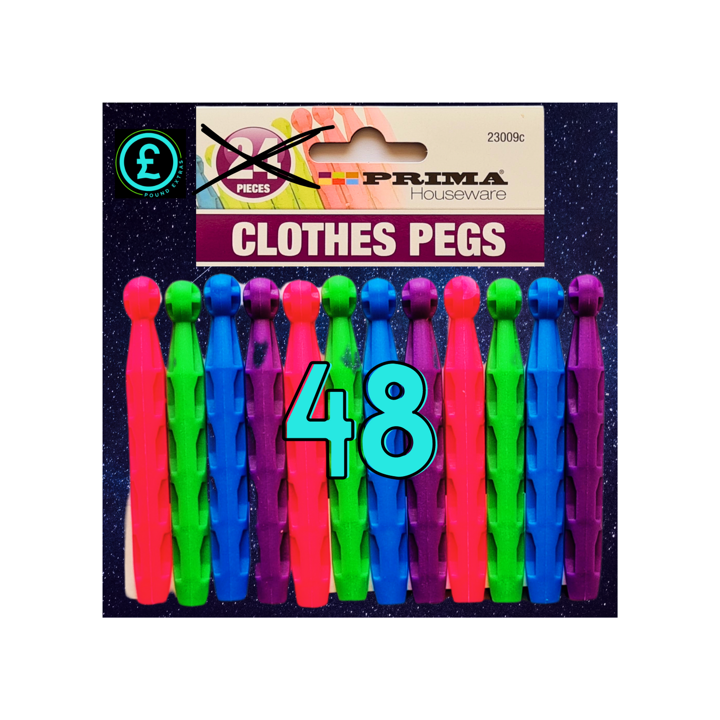 Plastic Clothes Pegs Strong Dolly Pegs 24 48 Pack Heavy Duty Washing Line Grips2