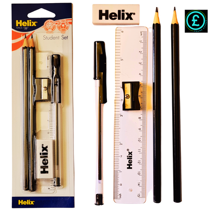 Pen Set with 15 cm Ruler Ballpoint Pen 2 Pencils, Sharpener, etc.Back 2 School0