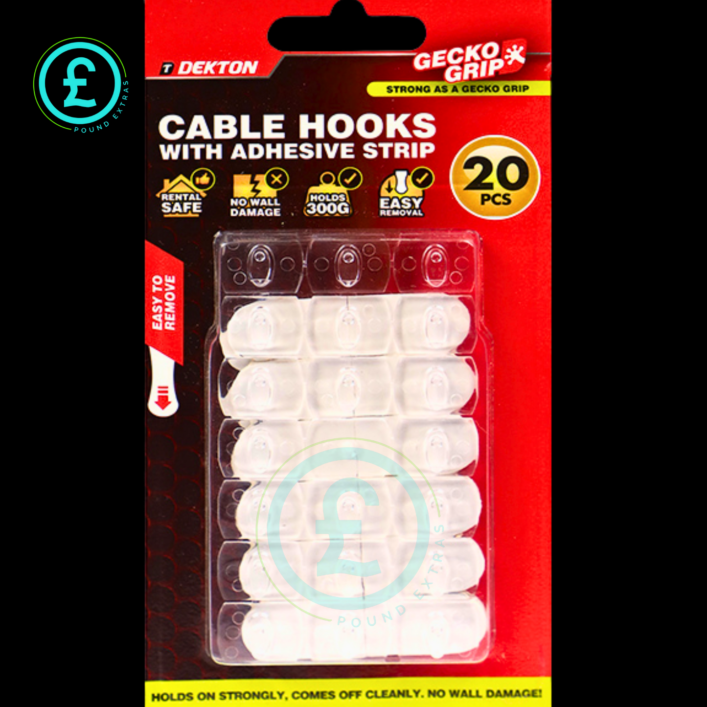 Clear Adhesive Cable Hooks 20 Pack Fairy Light Clips Christmas Light Holders8