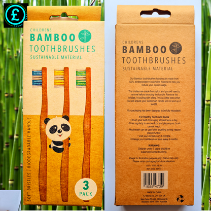 Bamboo Toothbrush Set Soft Bristles Biodegradable Handle Eco Oral Care  ️15