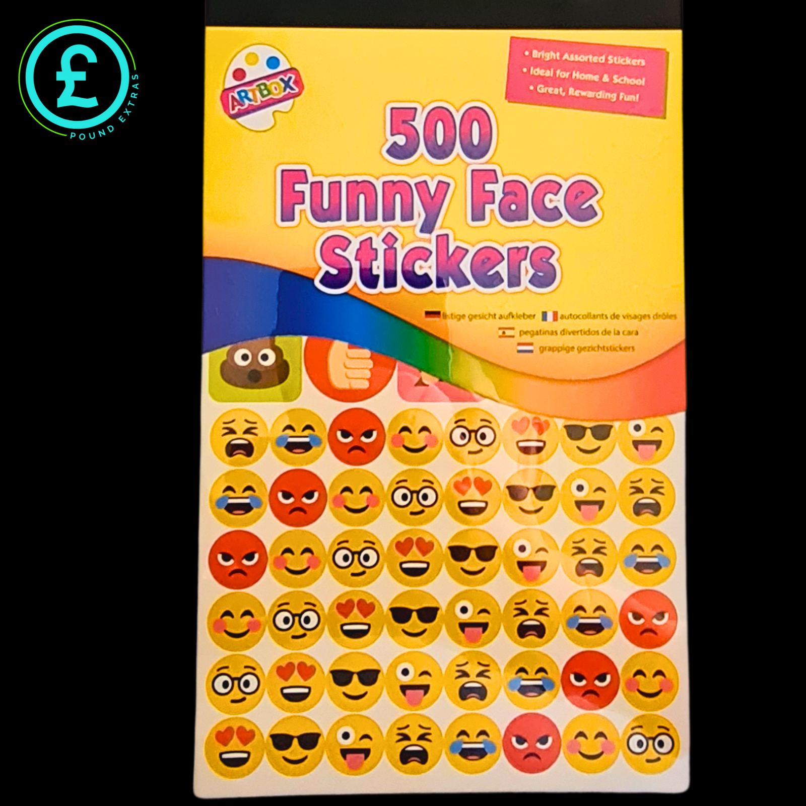 Funny Face Emoji Stickers Arts & Crafts Scrap-booking 500 Mixed Fun Stickers LoL2