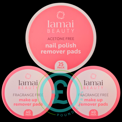 Make Up Remover Set Nail Polish Remover Pads x40 + Wipes x25 Bundle  ️5