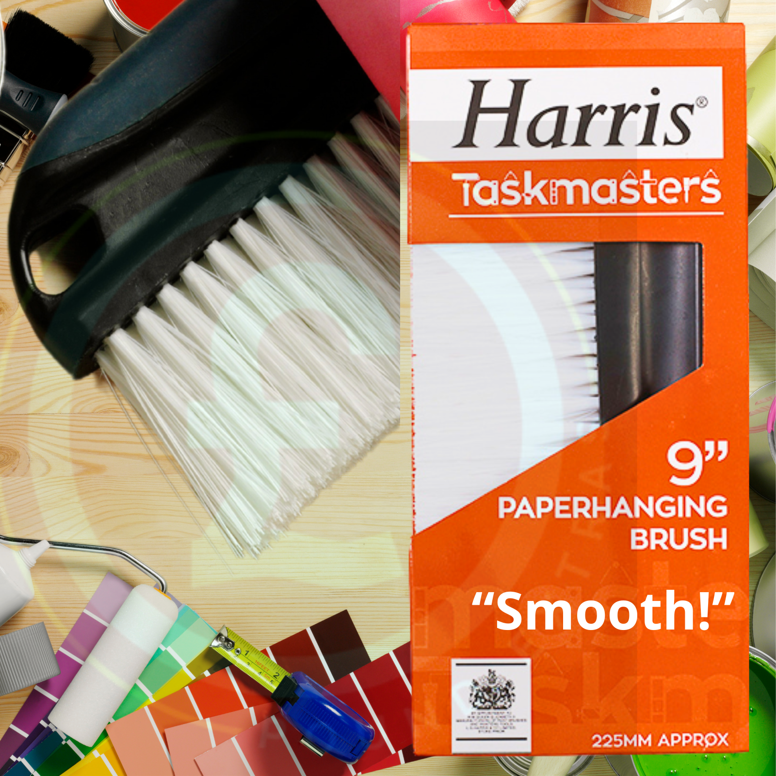 Harris Wallpaper Hanging Brush Wall Paste Smoothing DIY Decorating Smoother Tool1