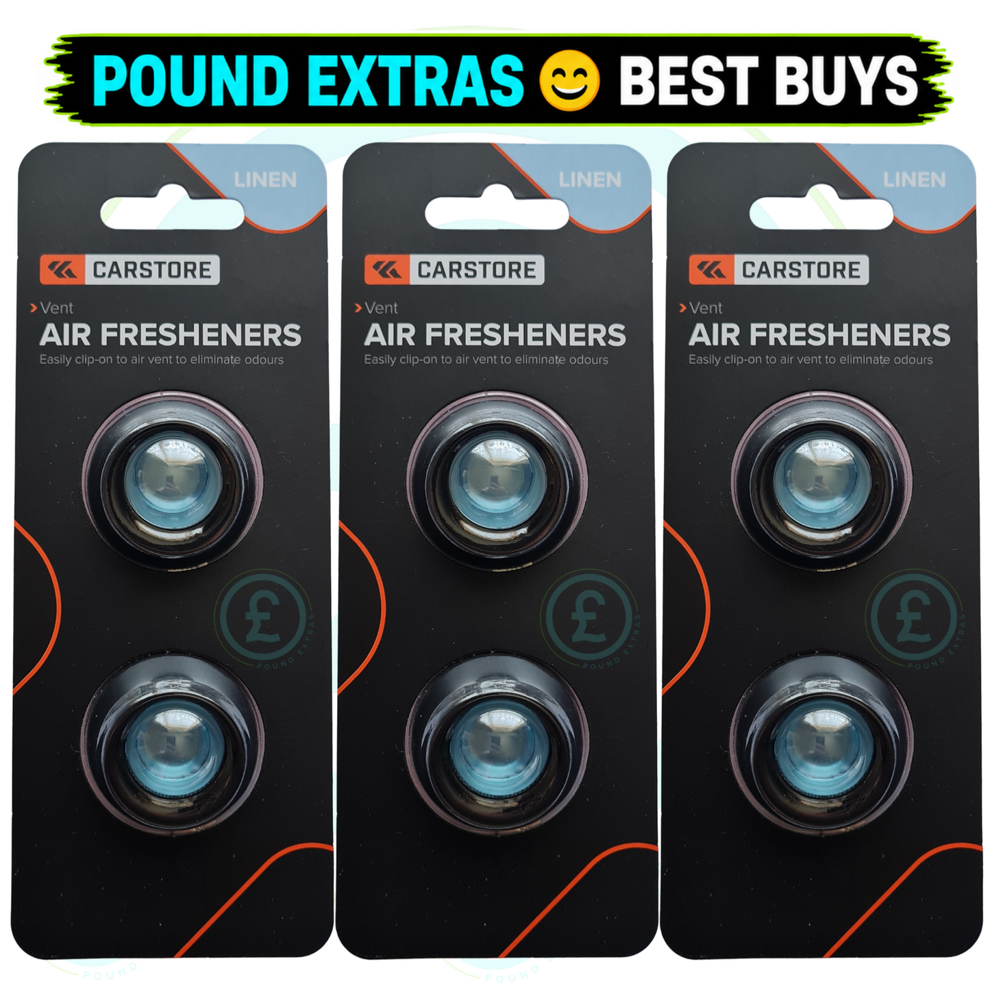 Car Air Freshener Vent Clip New Car Scent Carstore 3 Pack Freshener Car Van Taxi0