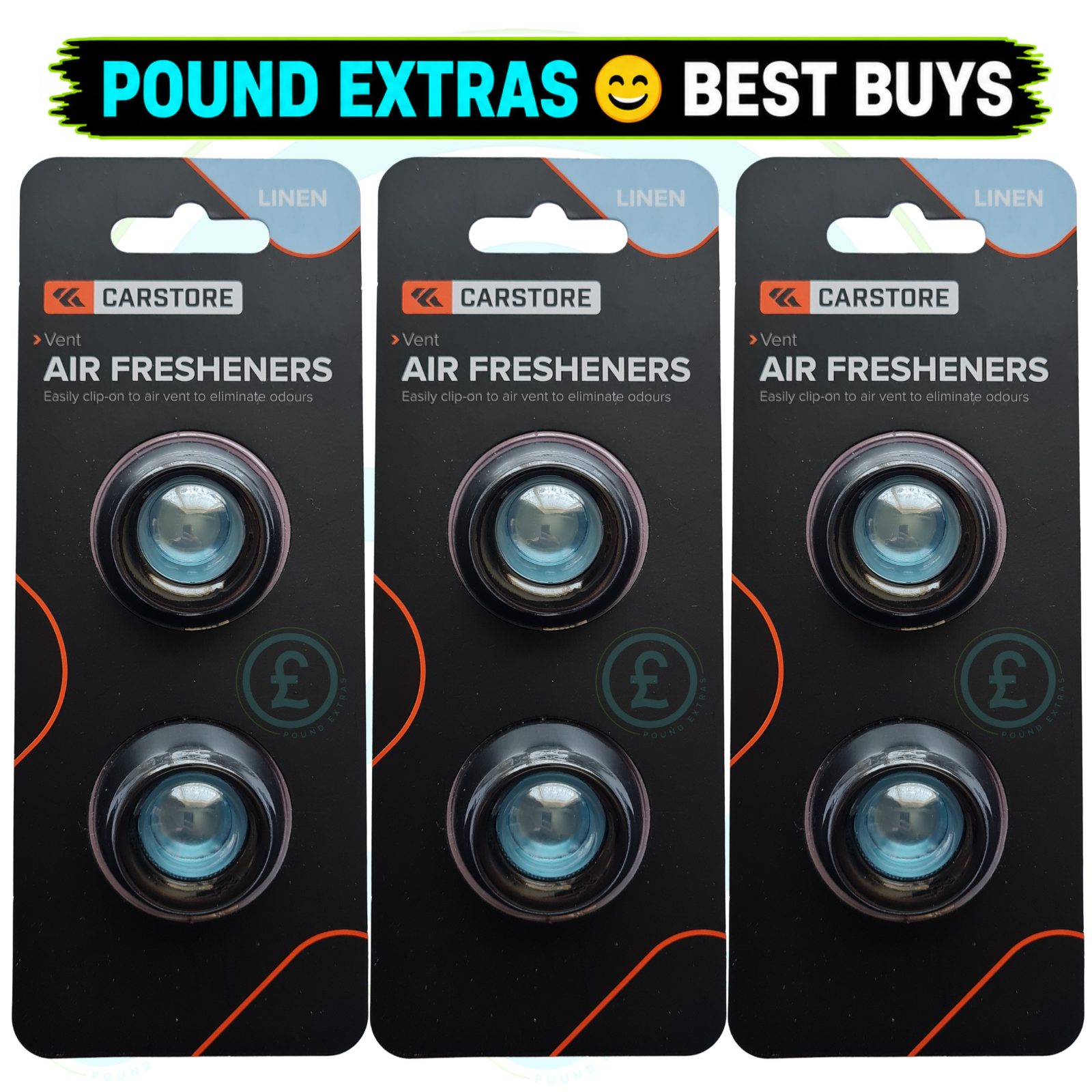 Car Air Freshener Vent Clip New Car Scent Carstore 3 Pack Freshener Car Van Taxi0