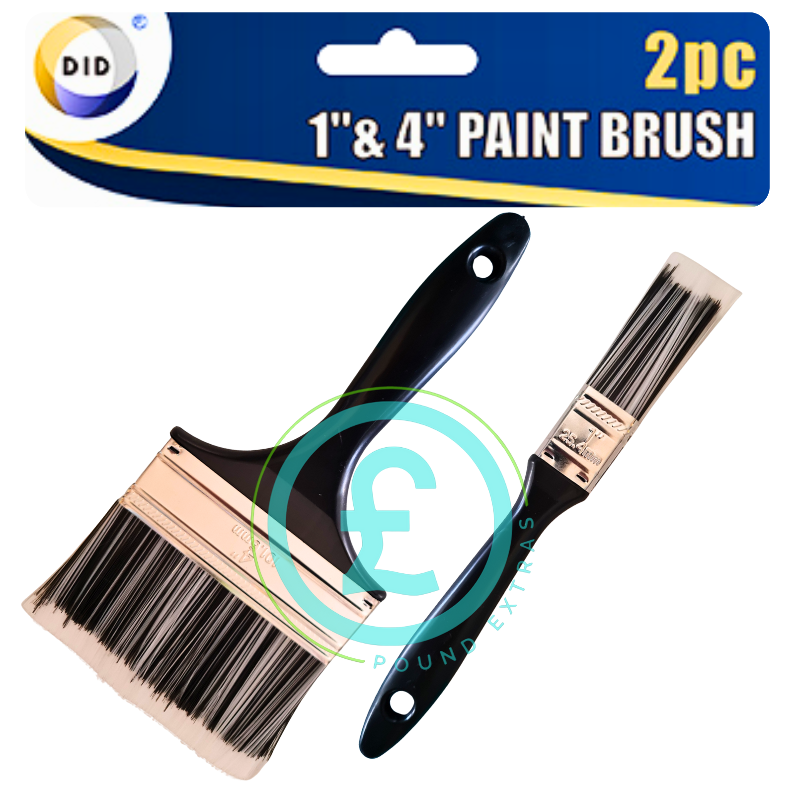 Paint Brush Set 1" 4" 2 Pack Painting Decorating Brushes Walls DIY Painting Tool6