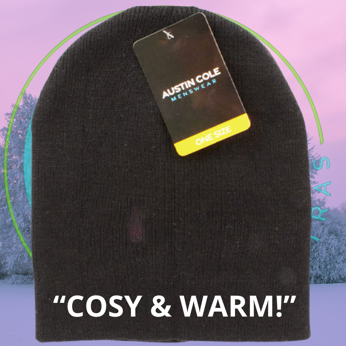 ❄️ Austin Cole Men’s Black Beanie Hat – Winter Warm Soft Knit Hat Gifts6