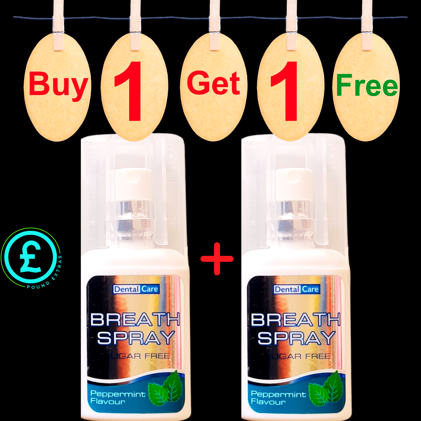 Peppermint Breath Freshener Spray Sugar Free Pocket Oral Dental Care BOGOF  ️4