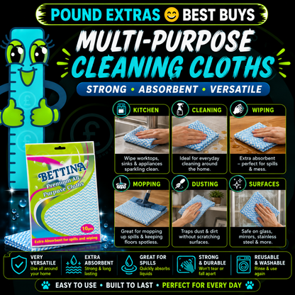 Cloths 40 Pack Bundle Super Absorbent Cleaning Bettina Premium All Purpose    3
