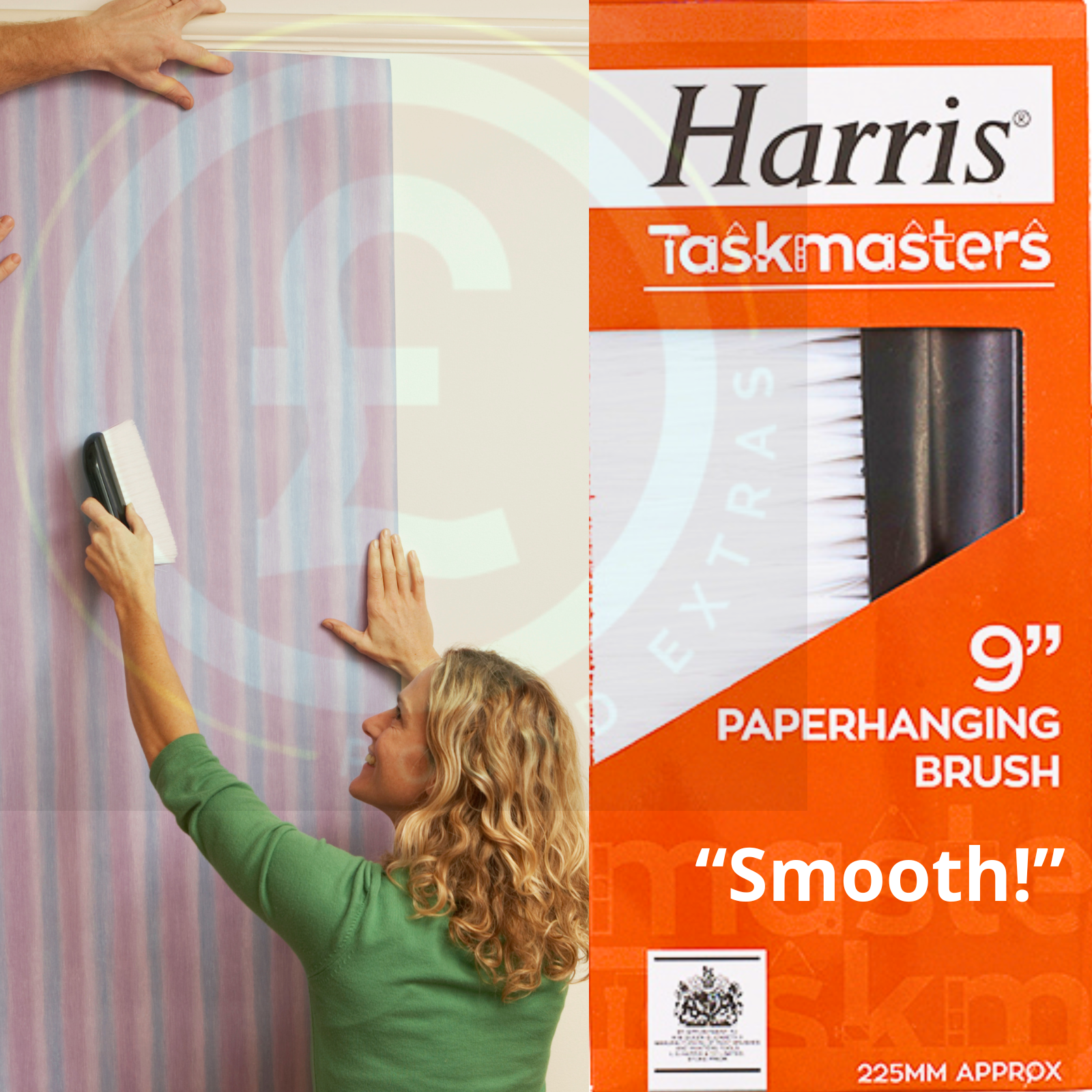 Harris Wallpaper Hanging Brush Wall Paste Smoothing DIY Decorating Smoother Tool0