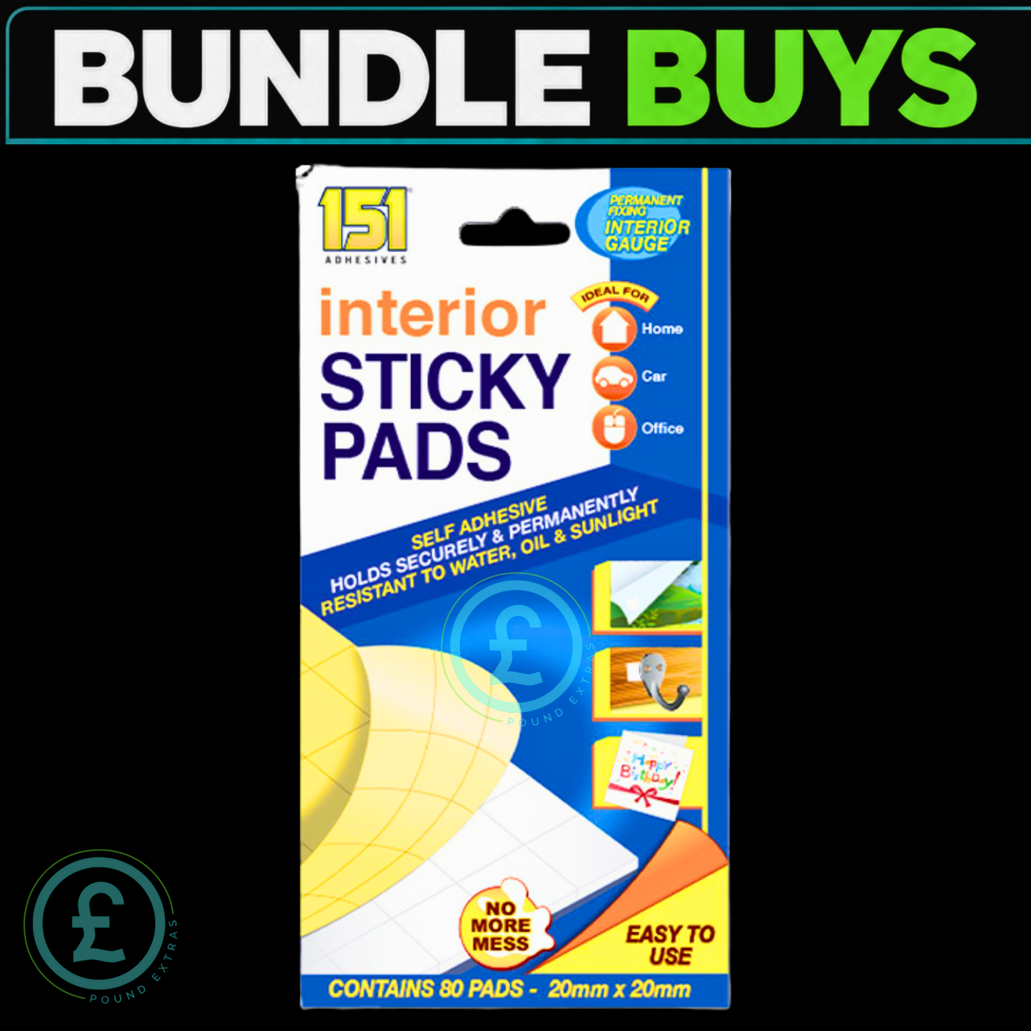 Sticky Pads 320 Pack Bundle Self Adhesive Double Sided Foam Pads Holds Securely2