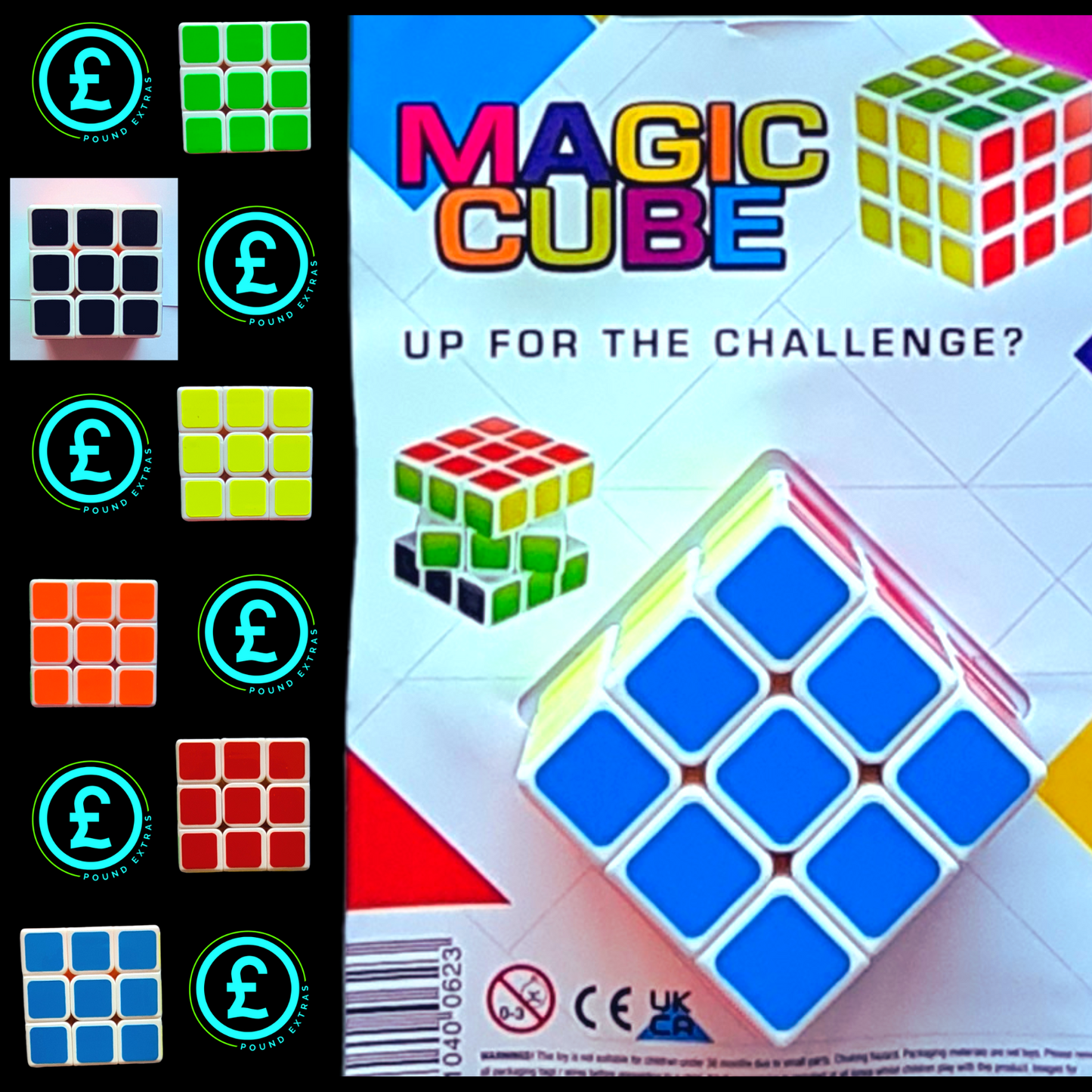 Magic Cube Puzzle Kids & Adults - Fun Toy Fidget & Mind Game Cube - Very Smooth.0