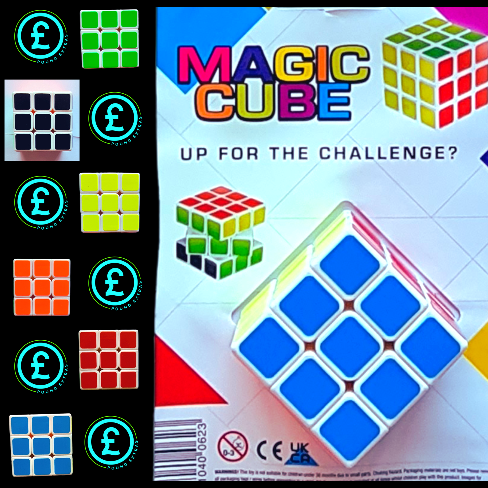 Magic Cube Puzzle Kids & Adults - Fun Toy Fidget & Mind Game Cube - Very Smooth.0