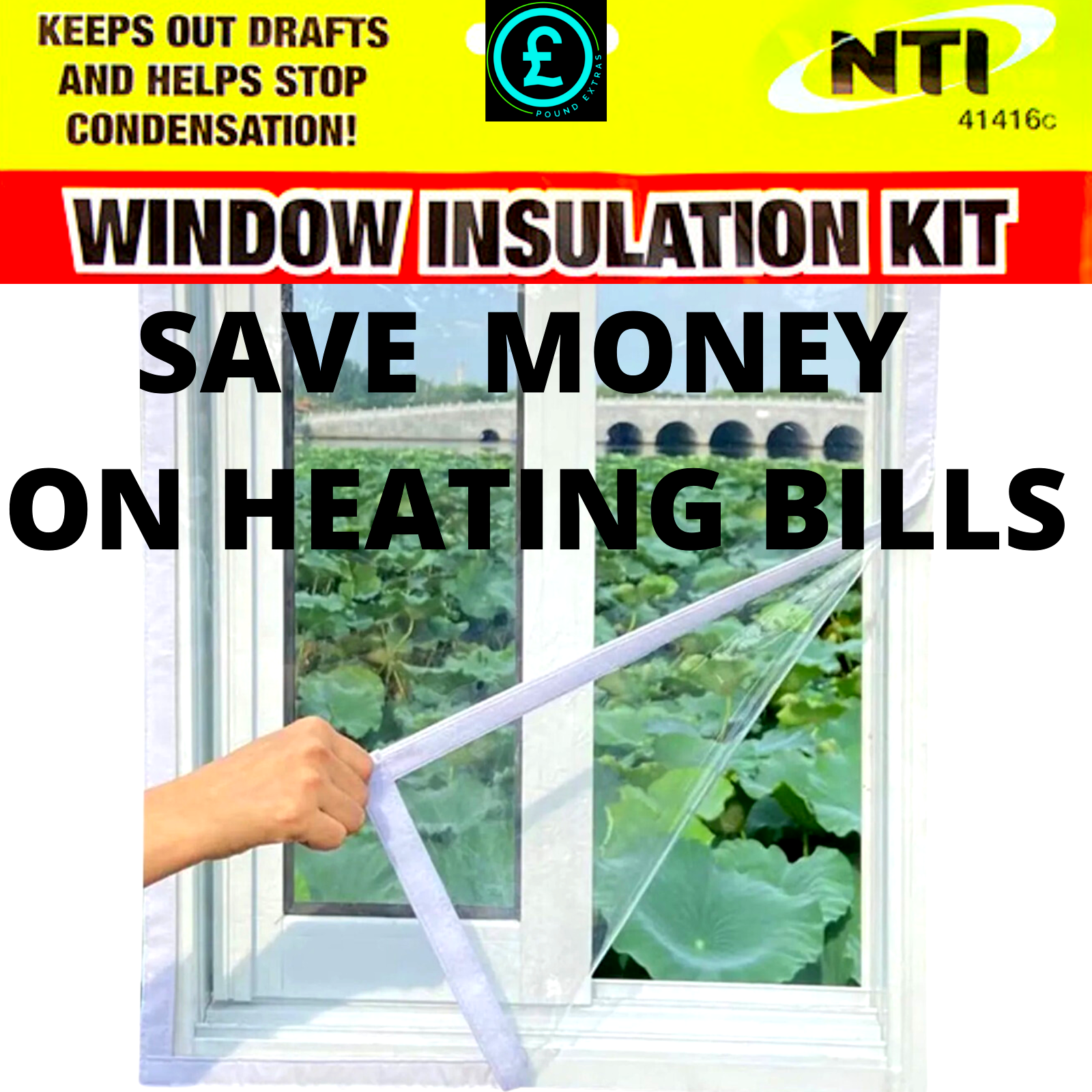 WINDOW INSULATION KIT SHRINK FIT DOUBLE GLAZING FILM DRAUGHT EXCLUDER FROST COLD0