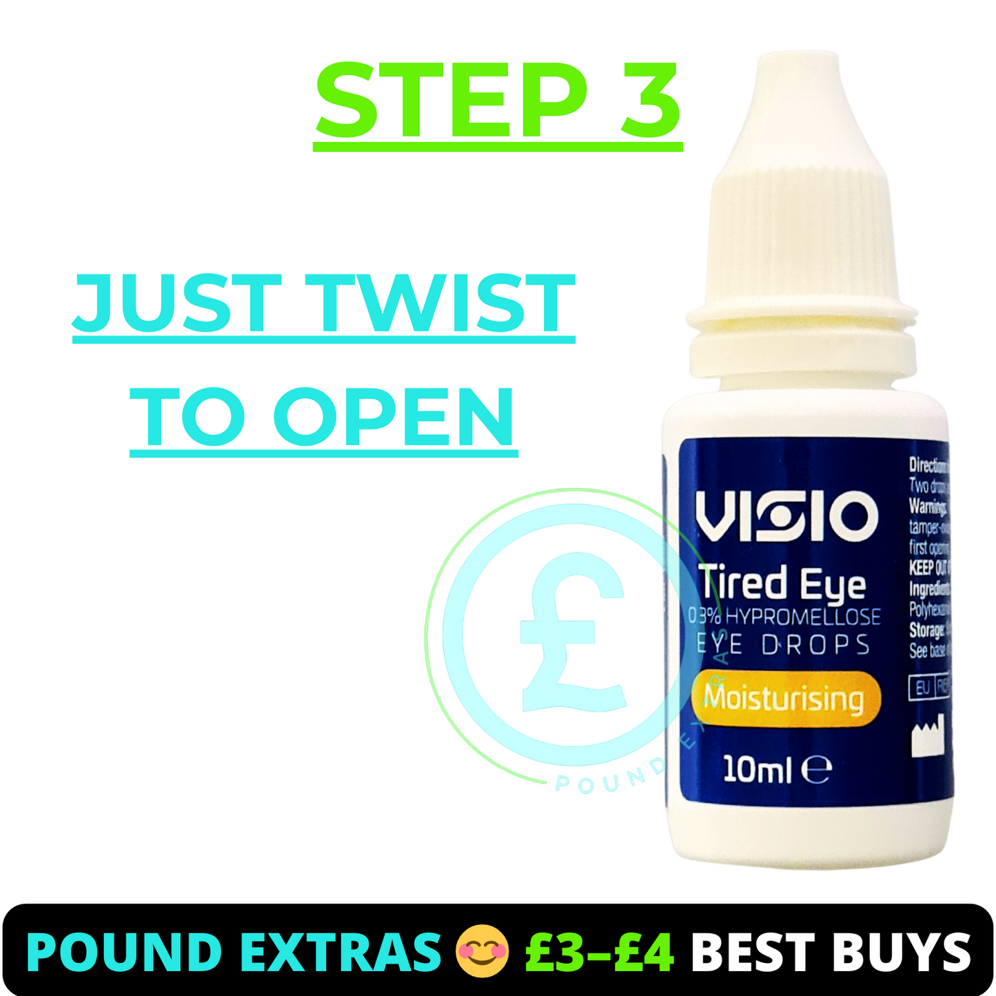 Eye Drops Dry Tired Eyes Moisturising Relief Lubricating Hypromellose 10ml UK6