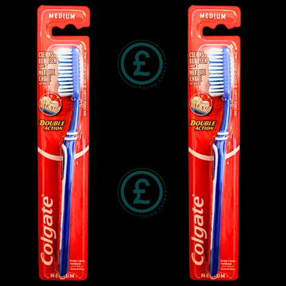  Colgate Toothbrush Medium Bristles 2 Pack Dual Action Cleaning Assorted2