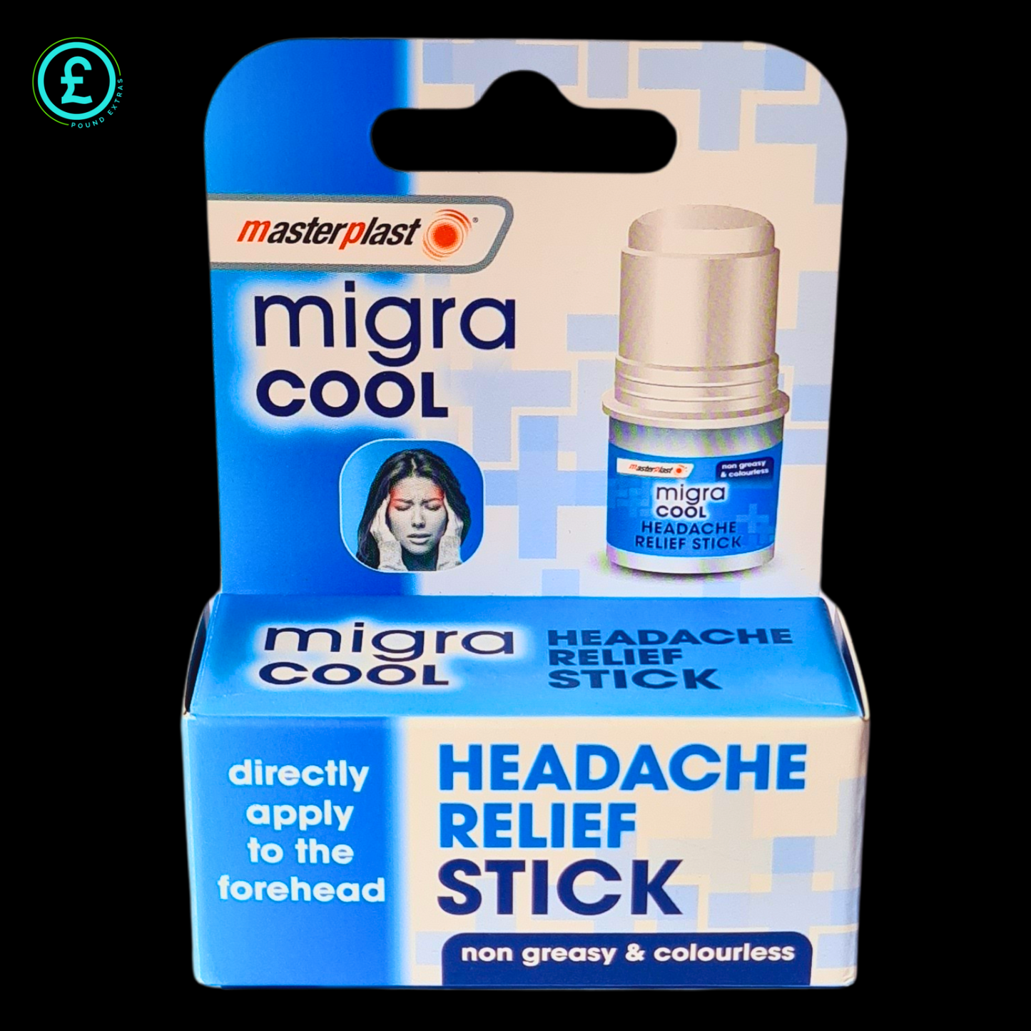 Headache Relief Stick 3.6g Non-Greasy & Colourless Masterplast Migra Cooling0