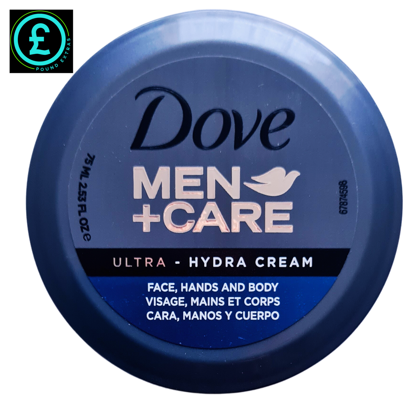 Dove Men+Care Ultra Hydra Cream container on a white background