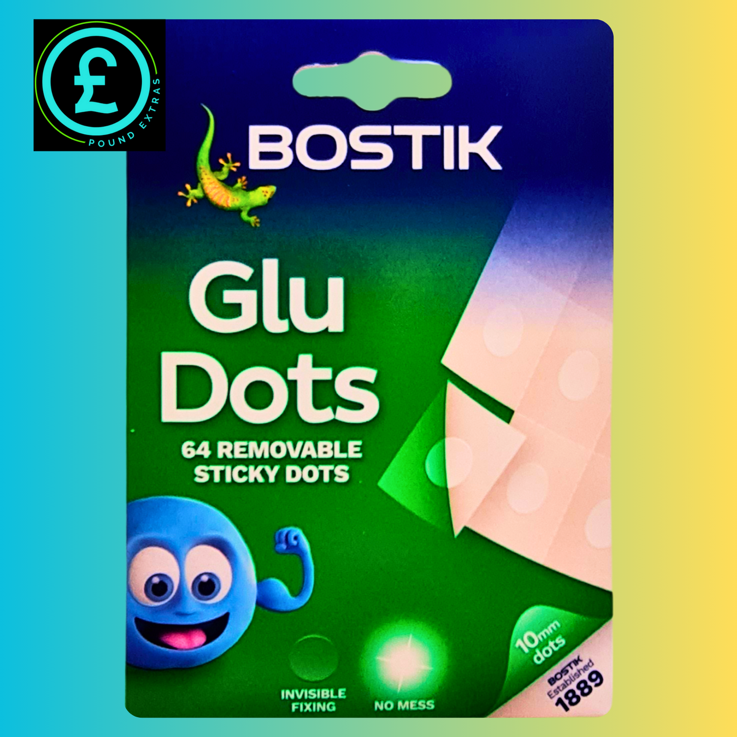 Bostik Blu Tack Sticky Glue Dots Invisible Fix   Removable glue dot 10mm No Mess1
