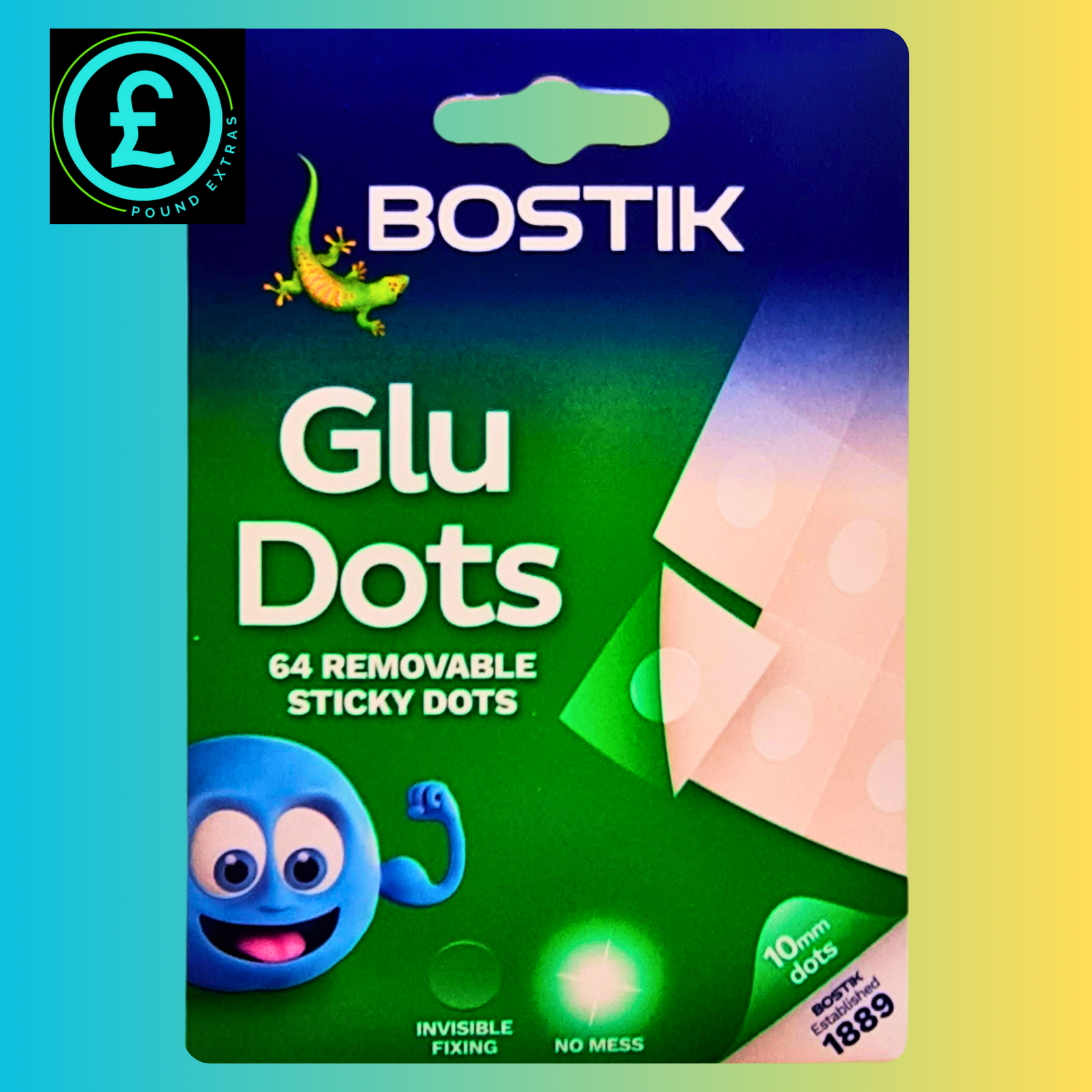 Bostik Blu Tack Sticky Glue Dots Invisible Fix   Removable glue dot 10mm No Mess1
