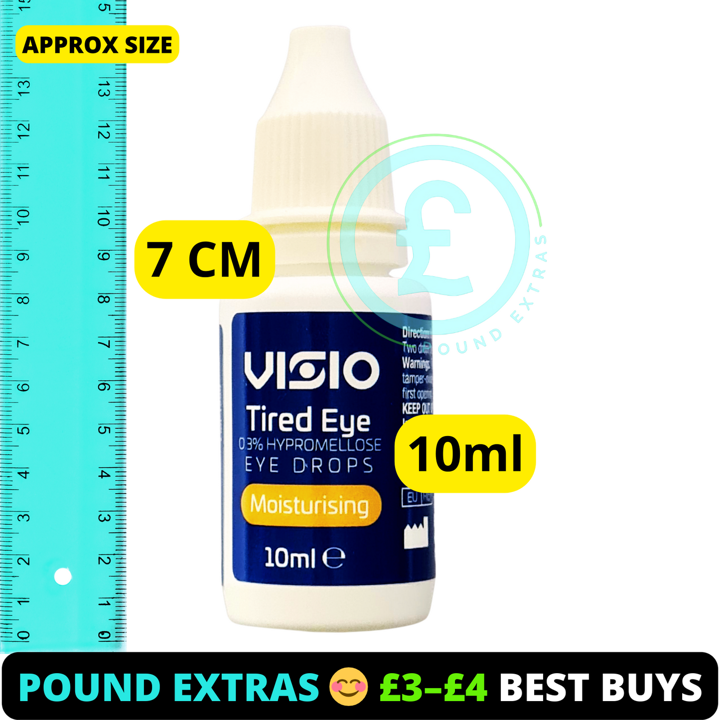 Eye Drops Dry Tired Eyes Moisturising Relief Lubricating Hypromellose 10ml UK3