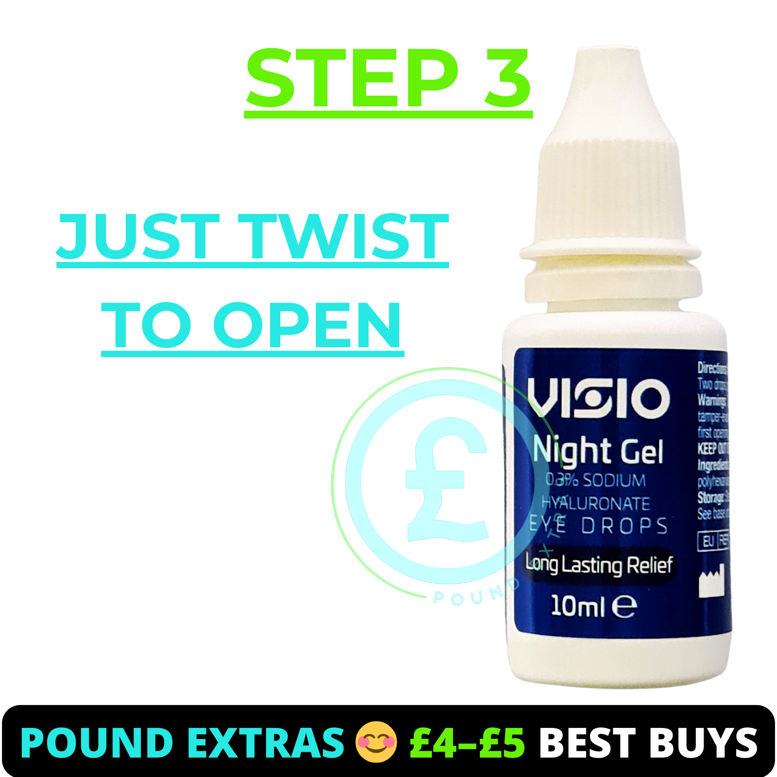 Eye Drops Night Gel Dry Eyes Repair Restore Over Night Care Contact Lens 10ml UK6