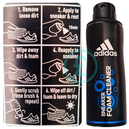 Adidas Sneaker Foam Cleaner 200ml + FREE Laces, Brush, Citrus Fresh Foam  ️4