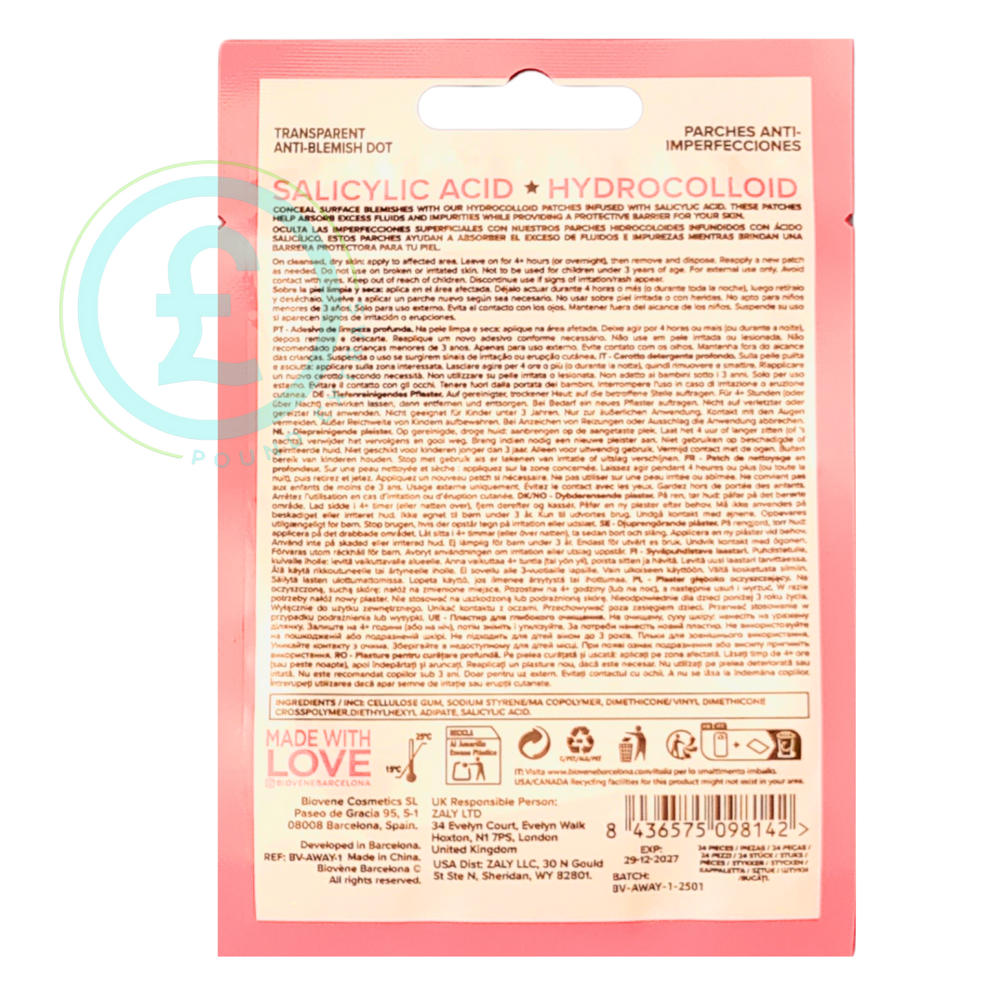 Hydrocolloid Pimple Patches 24pcs – 3 Sizes – Acne Spot Dots w/ Salicylic Acid2