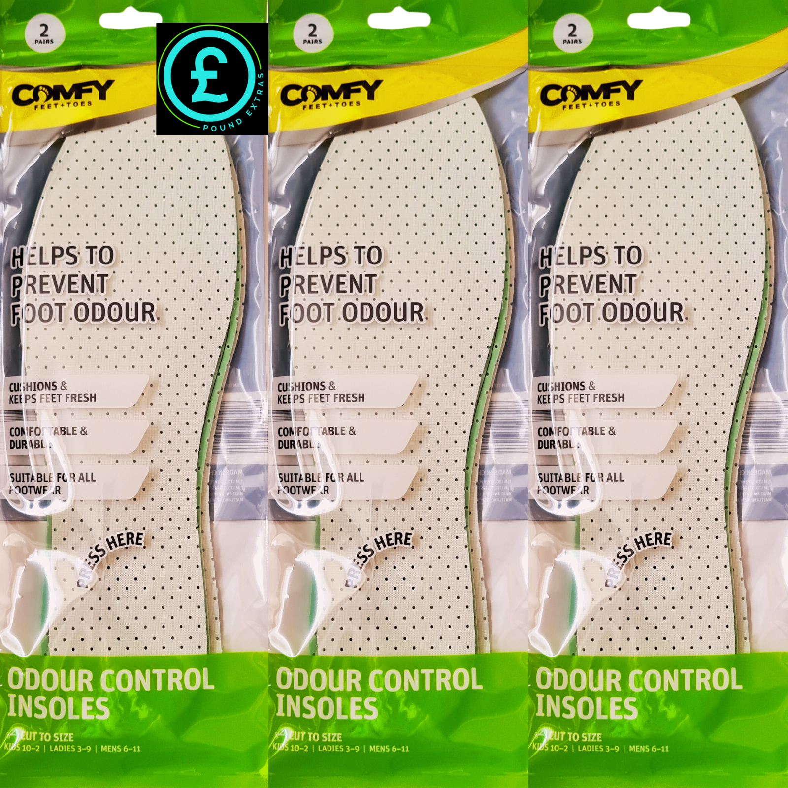 Soft Latex Foam Insoles Cut To Size Anti Odour Shoe Inserts 2 Pair Unisex Insert10