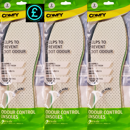 Soft Latex Foam Insoles Cut To Size Anti Odour Shoe Inserts 2 Pair Unisex Insert10