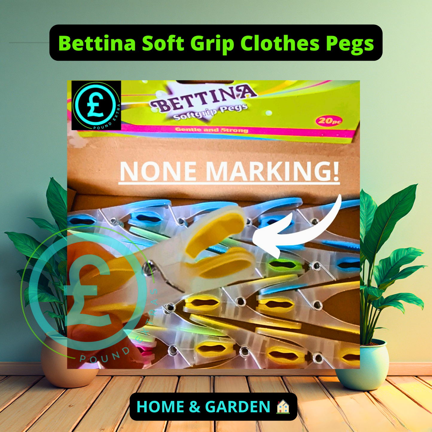 ❤️ POUND EXTRAS 😊 Bettina soft grip clothes pegs 🏠 20 pack gentle on fabrics with strong spring tension. Ideal for indoor & outdoor laundry use.