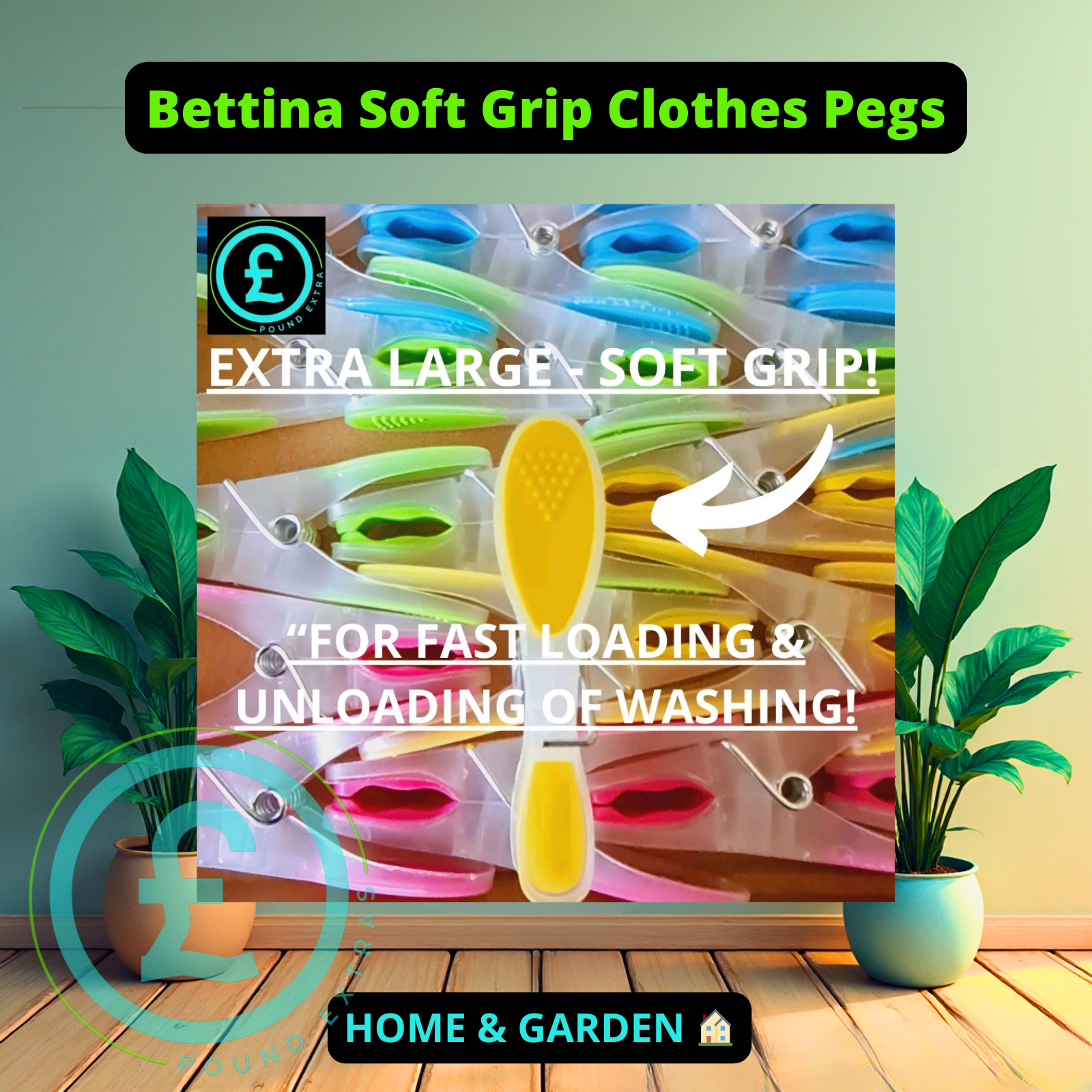 ❤️ POUND EXTRAS 😊 Bettina soft grip clothes pegs 🏠 20 pack gentle on fabrics with strong spring tension. Ideal for indoor & outdoor laundry use.