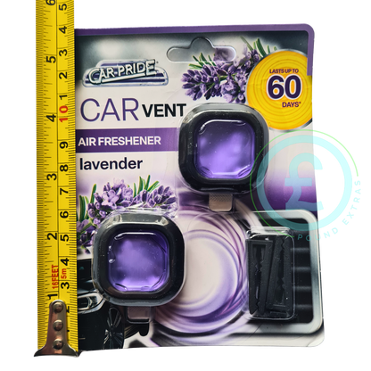 Car Pride lavender car vent air freshener twin pack product packaging