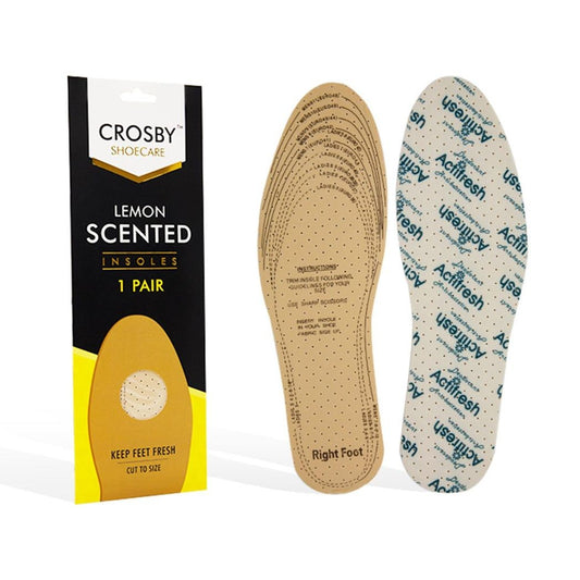 ❤️ POUND EXTRAS 😊 Crosby lemon-scented insoles 💚 fresh comfort for shoes & boots – unisex, full-length design keeps feet dry & odour-free all day!