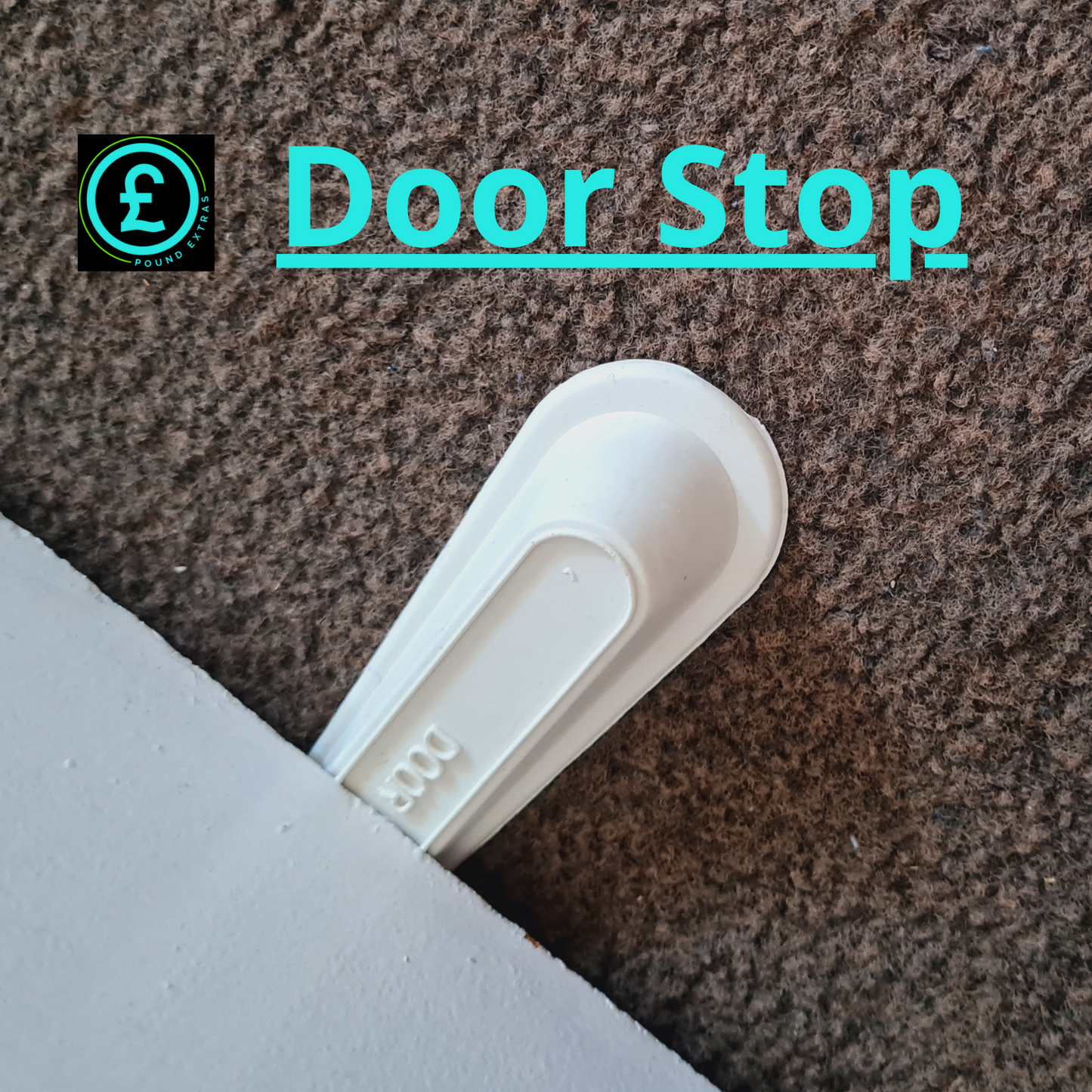 ❤️ POUND EXTRAS 😊 Heavy duty beige rubber door stop 💚 strong non-slip wedge design to hold open or secure doors safely — ideal for home or office.