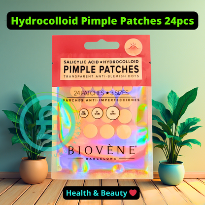 Packaging of Biovéne pimple patches with plants in the background pound extras.com