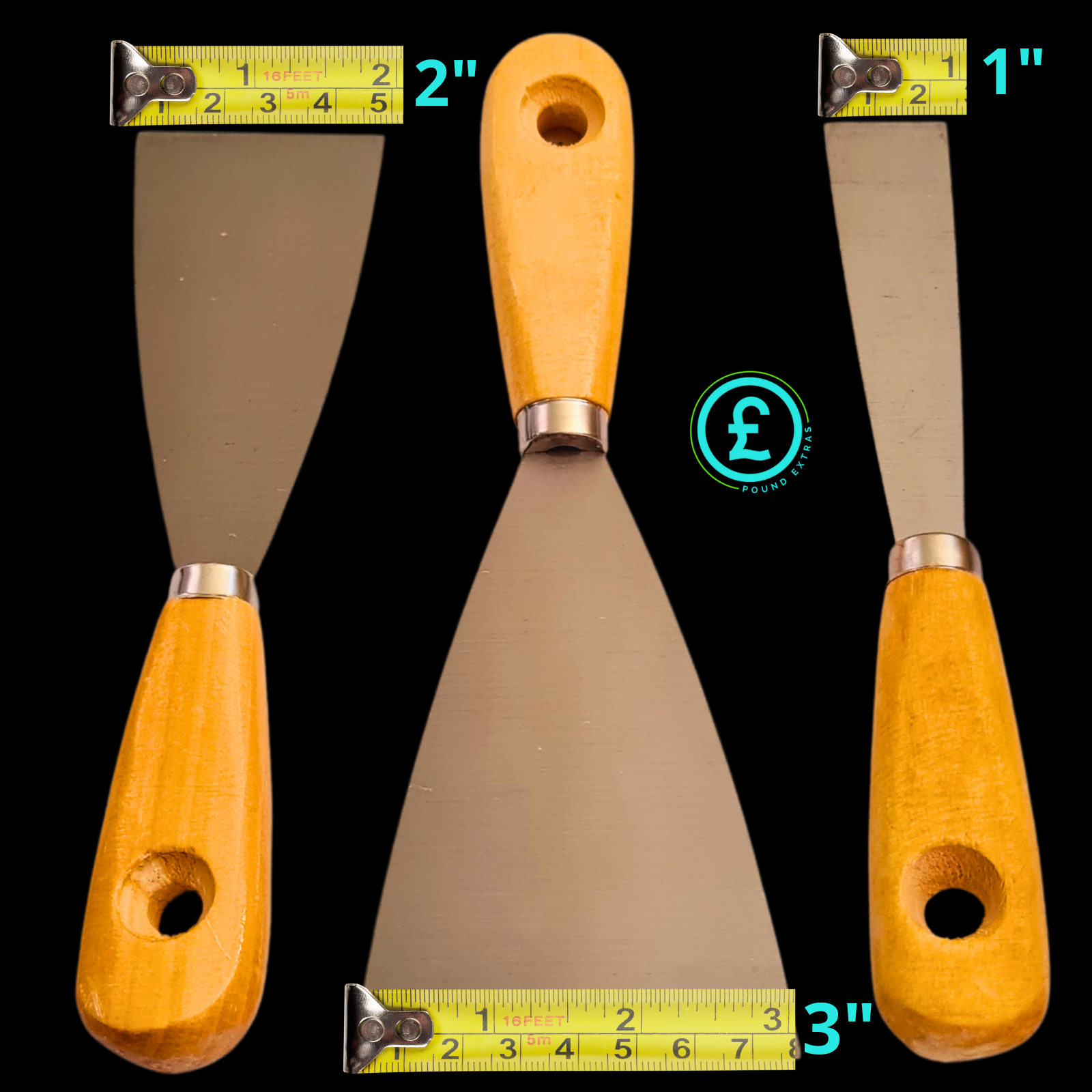 ❤️ POUND EXTRAS 😊 Scraper Set 💚 ideal for decorating, filling holes, wallpaper & paint removal — durable DIY tools for smooth walls & perfect finishes!