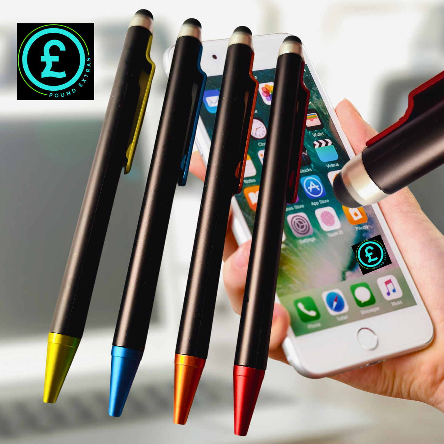 ❤️ POUND EXTRAS 😊 Stylus pen 2-pack 💚 smooth precision tips work on all touchscreens – phones, tablets & devices, ideal for everyday use & gifts!