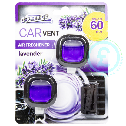Car Pride lavender car vent air freshener twin pack front product image